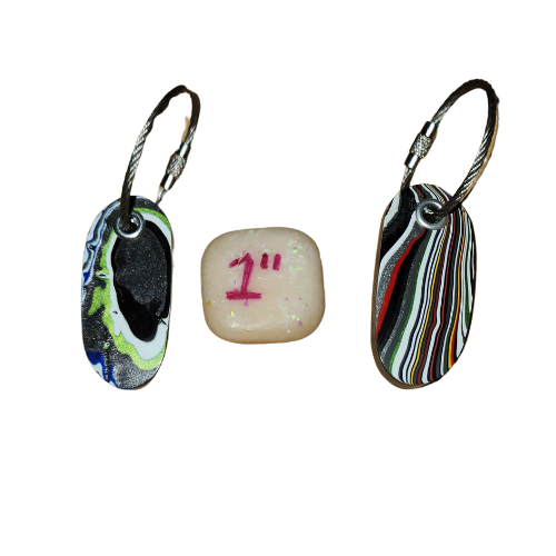 Fordite Keychain - Jeep Fordite