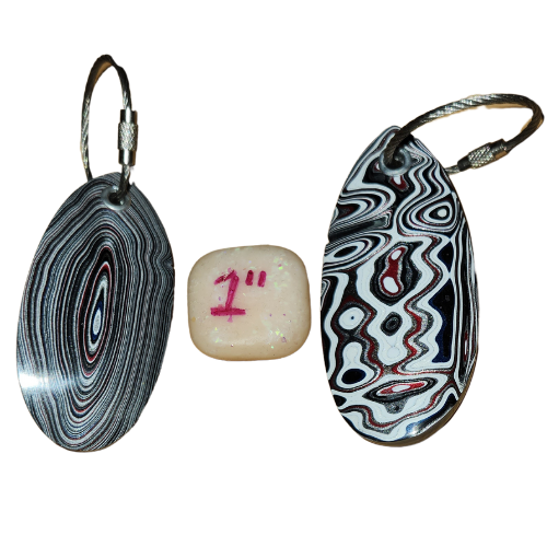 Fordite Keychain - Mopar Fordite