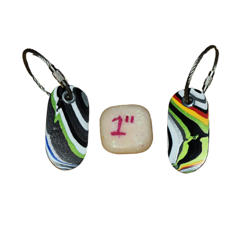 Fordite Keychain - Jeep Fordite
