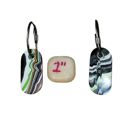 Fordite Keychain - Jeep Fordite