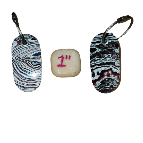 Fordite Keychain - Mopar Fordite
