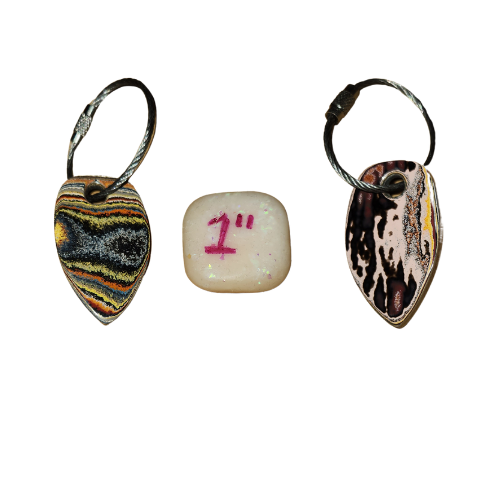 Fordite Keychain - Vintage 1960s Ford