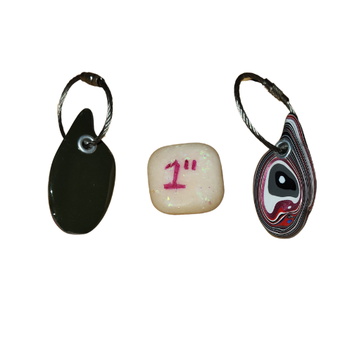 Fordite Keychain - Jeep Fordite
