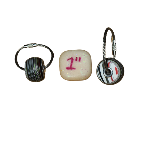 Fordite Keychain - Jeep Fordite bead