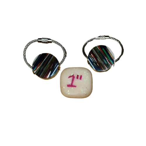 Fordite Keychain - Jeep Fordite bead