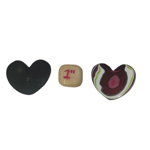 Fordite Cabochon - Jeep Heart