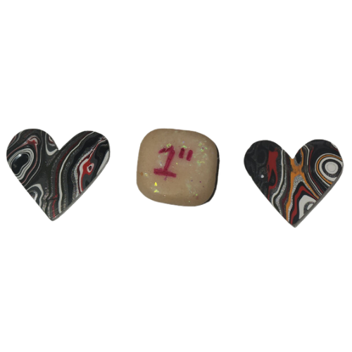 Fordite Cabochon - Jeep Heart
