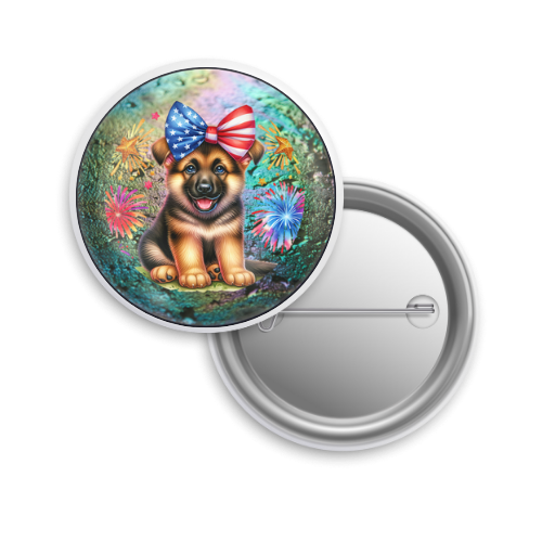 Button: Patriotic, Pin-Back Style: Shephard