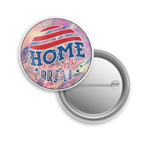 Button: Patriotic, Pin-Back Style: Home Swirl