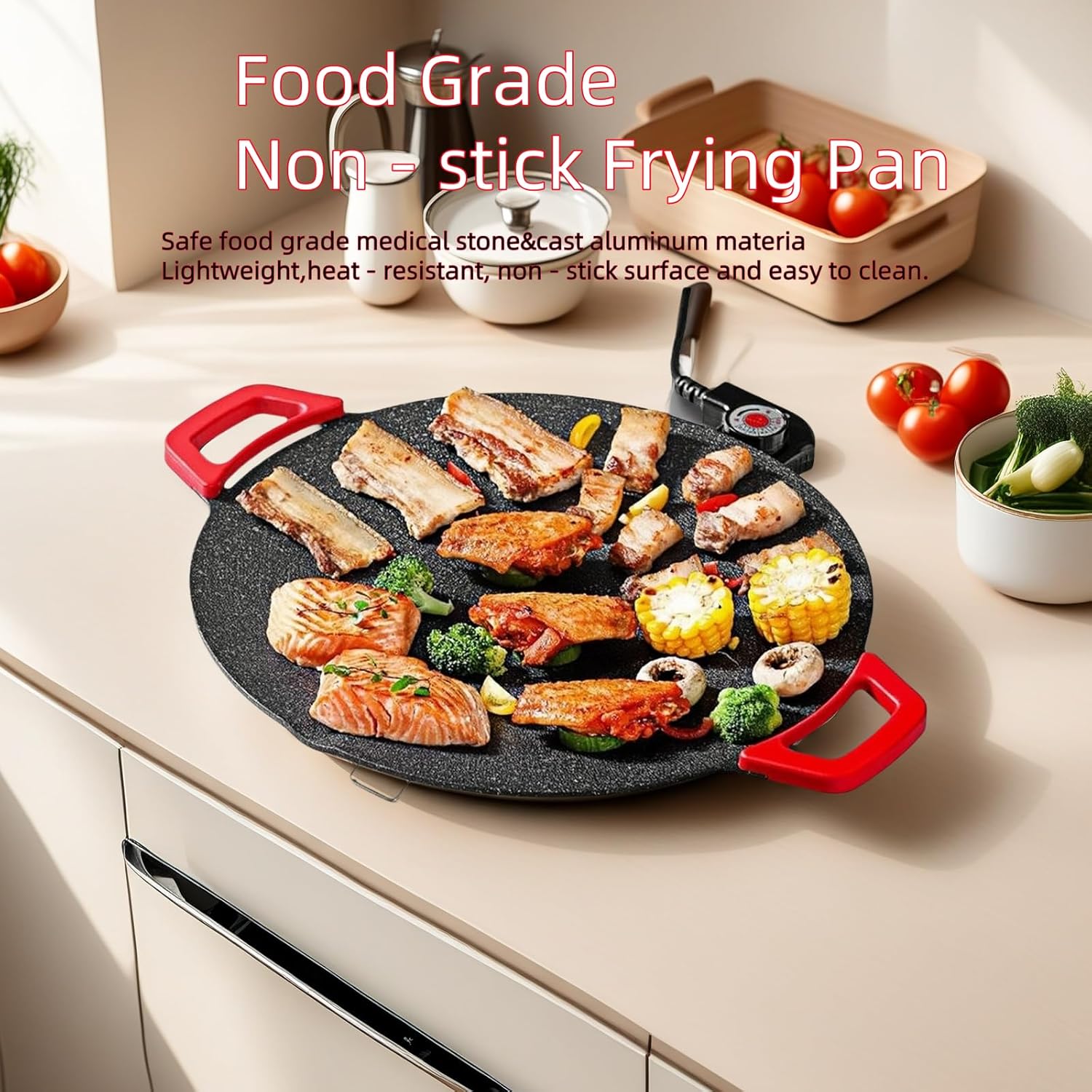 Pallet: 14.2" Nonstick Electric Griddle – 800W Indoor Smokeless Grill with Removable Temp Control