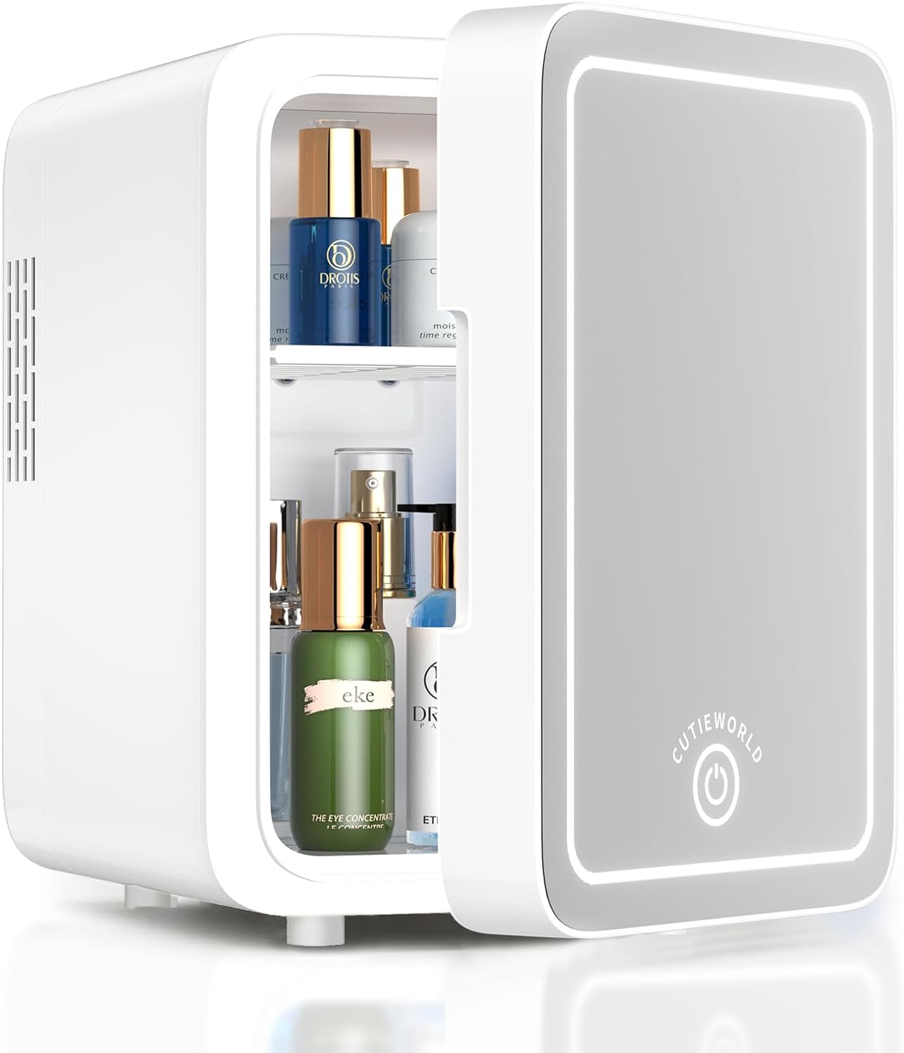 Pallet: Skincare Fridge With Dimmable LED Light Mirror, 4L Makeup Mini Fridge