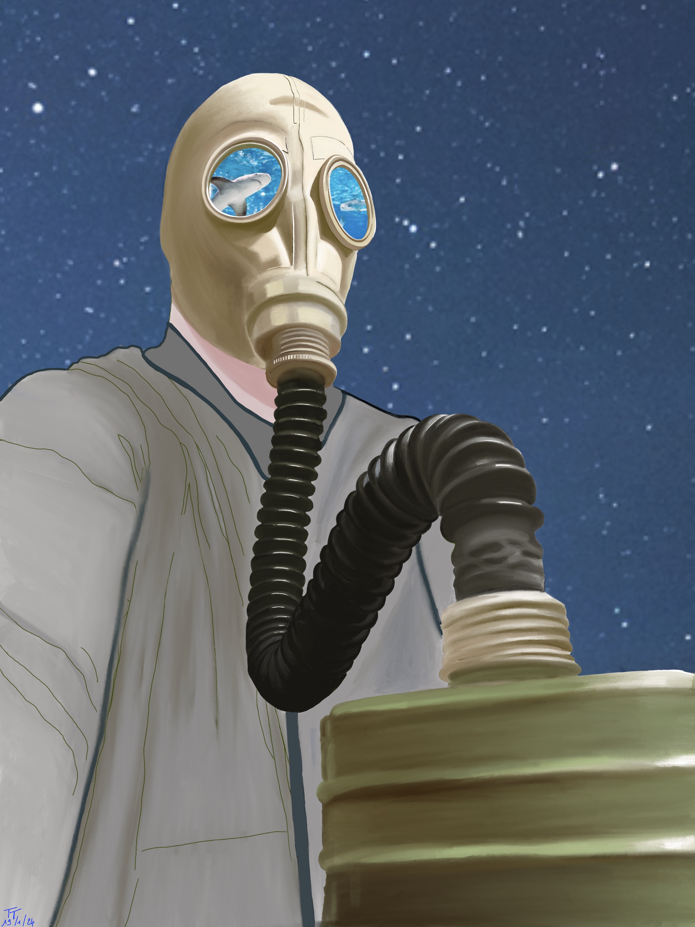 Cosmic Vintage Gas Mask