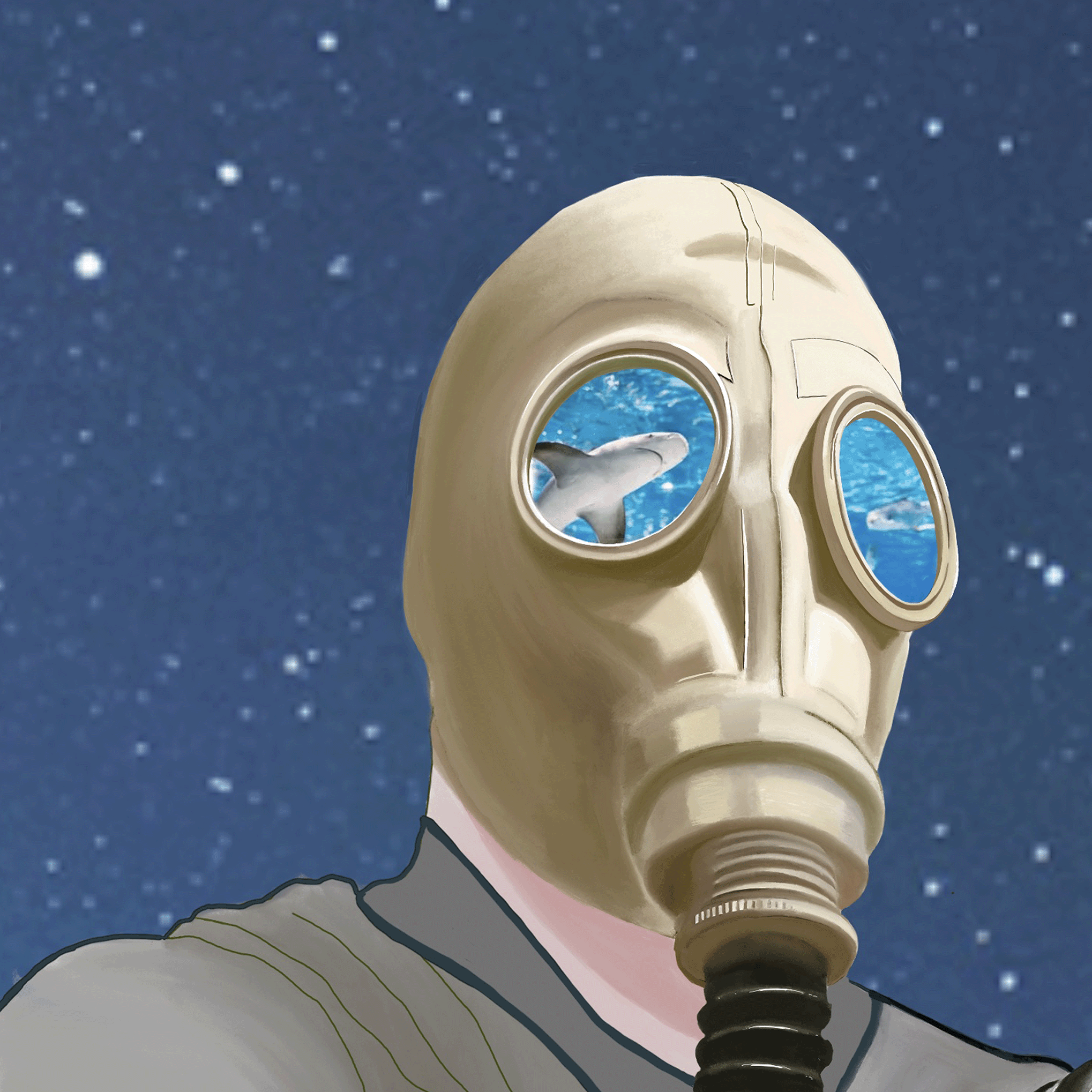 Cosmic Vintage Gas Mask 