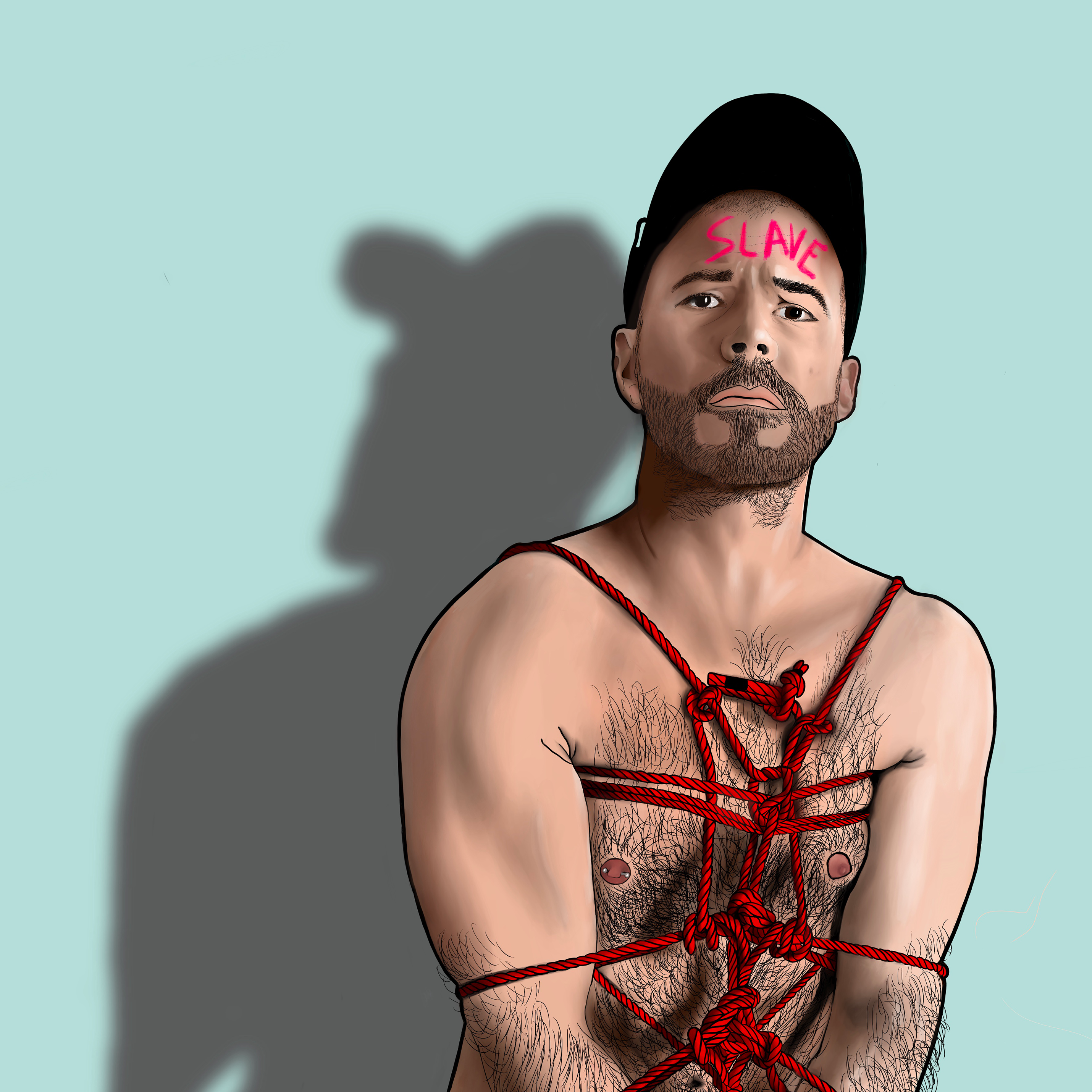 My slave on his knees