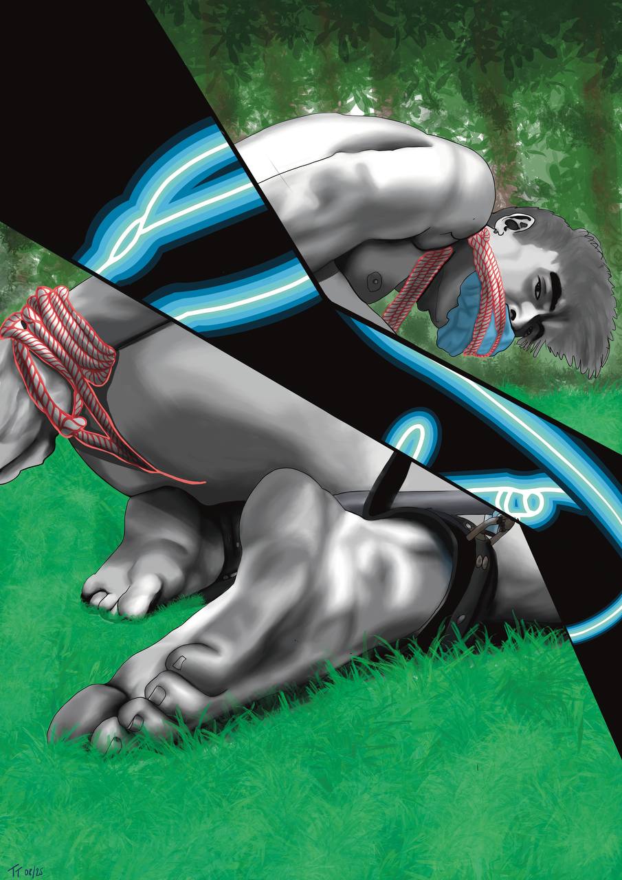 Tied in forest & neon versions
