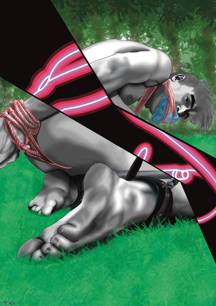 Tied in forest & neon versions