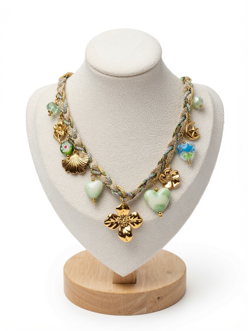 Collier Flower Breloques