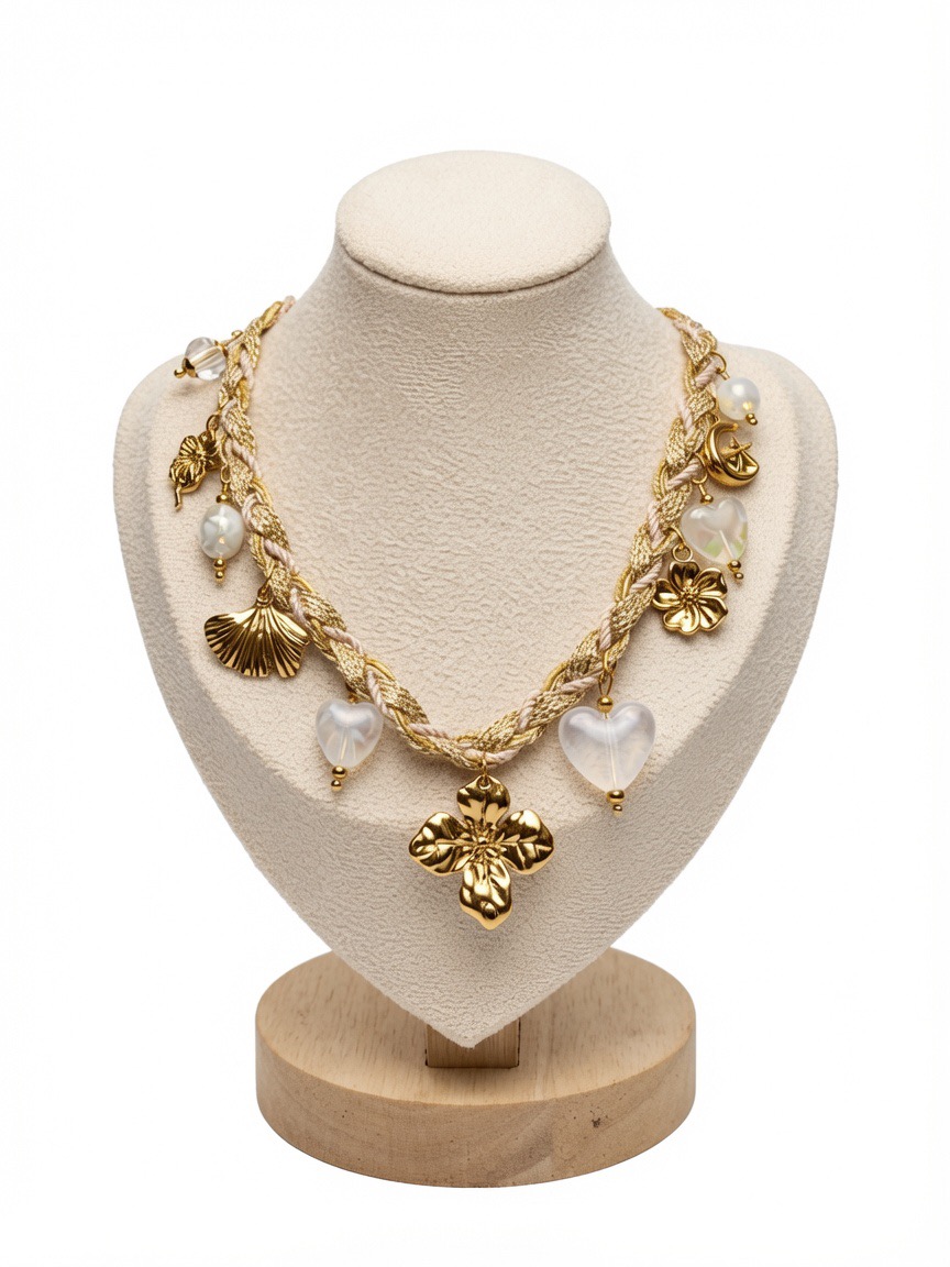 Collier Flower Breloques