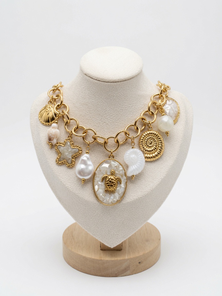 Collier Tortue Breloques