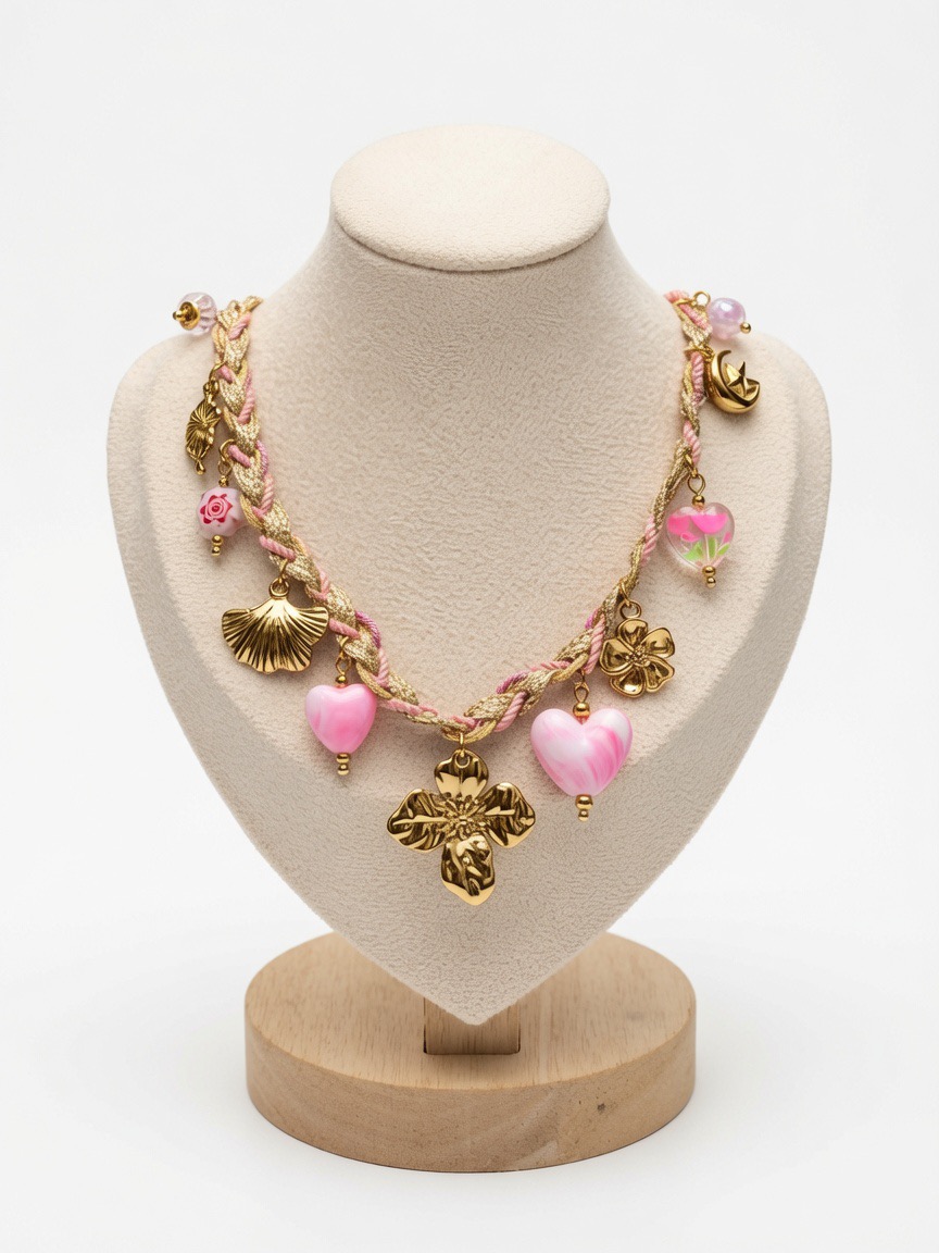 Collier Flower Breloques