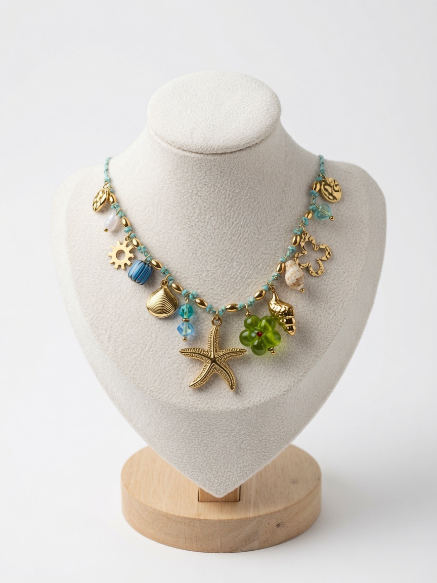 Collier Étoile de Mer Breloques