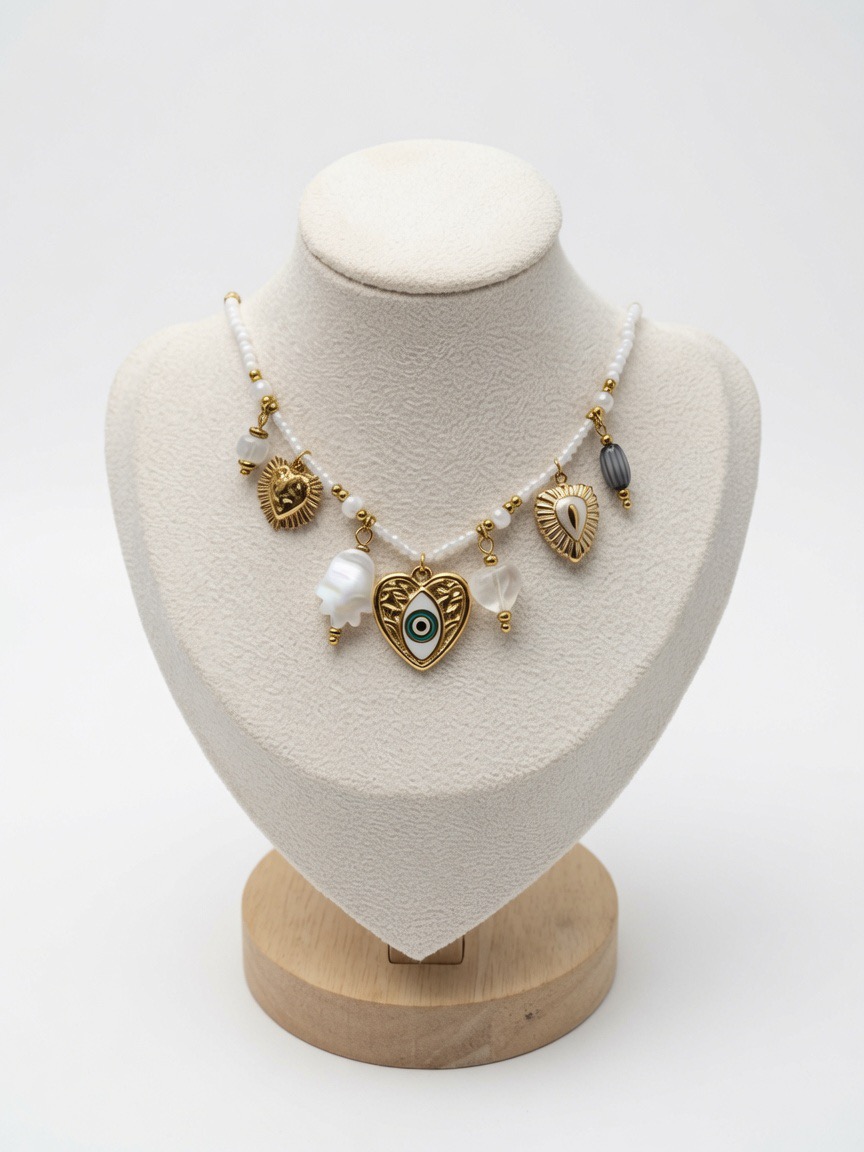 Collier Coeur Breloques