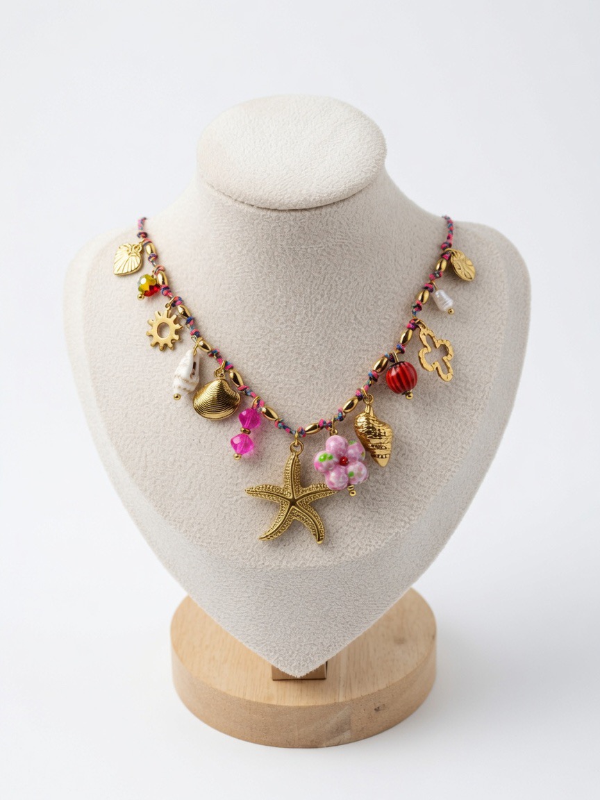 Collier Étoile de Mer Breloques