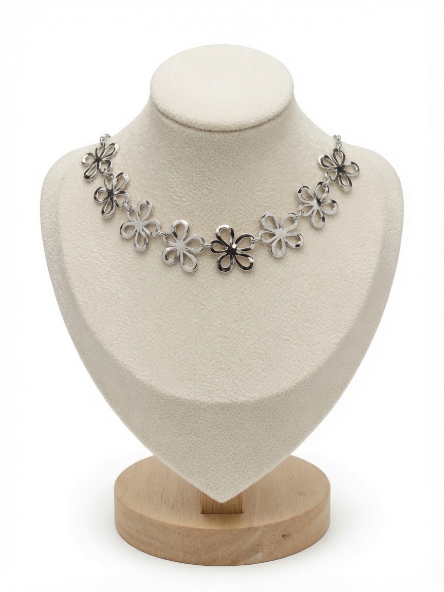 Collier Fleur Ras de Cou