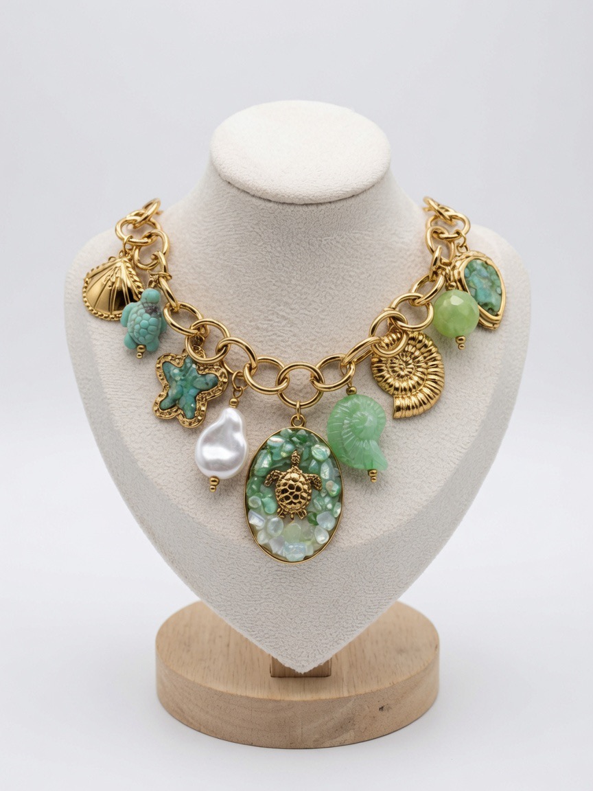 Collier Tortue Breloques