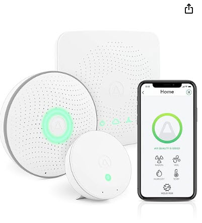 Airthings 4200 House Kit, Radon, Mold Risk & Indoor Air Quality Monitoring System, Multi-Room