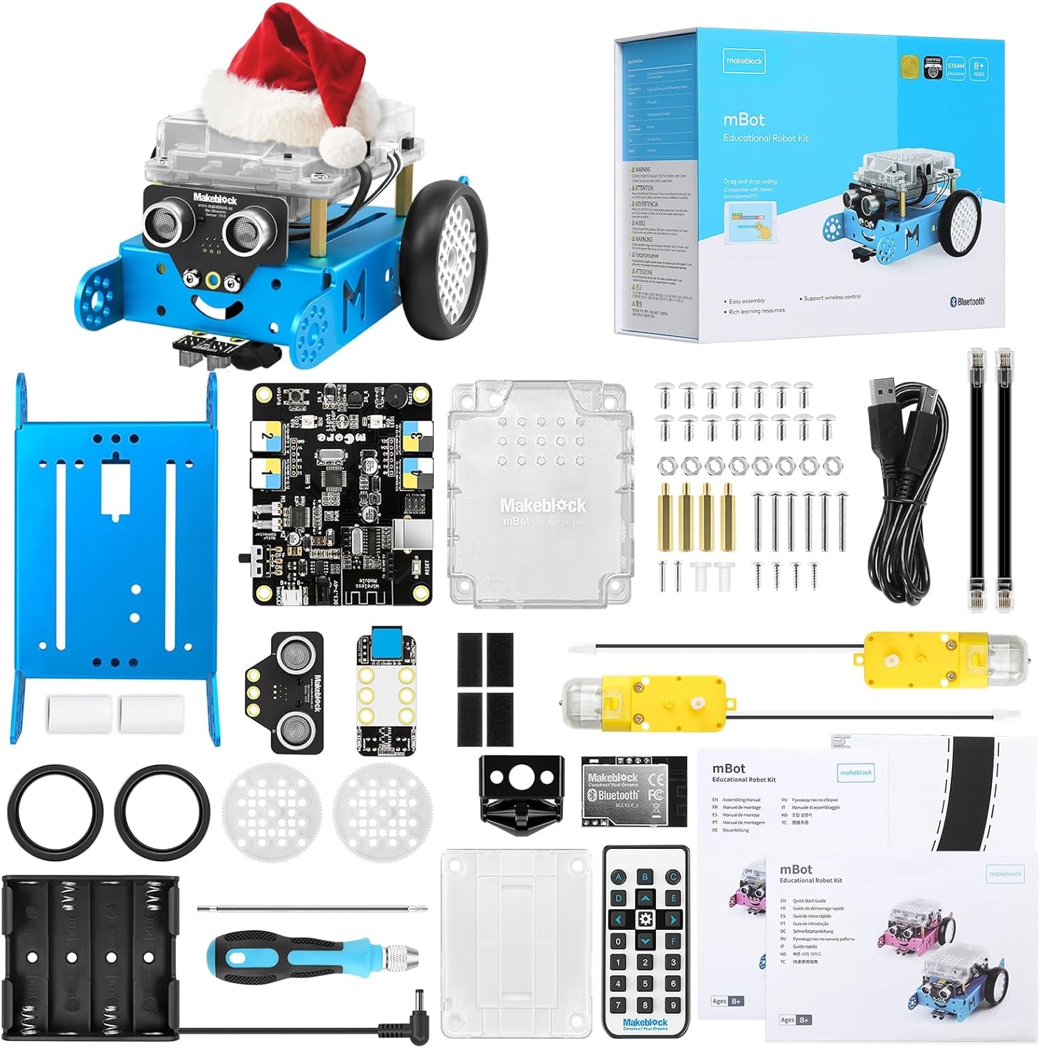 Makeblock mBot Robot Kit, Robotics for Kids Ages 8-12 Learn to Code with Scratch & Arduino, STEM Toys Science Kits for Kids Age 8-12 Boys and Girls Age 8+