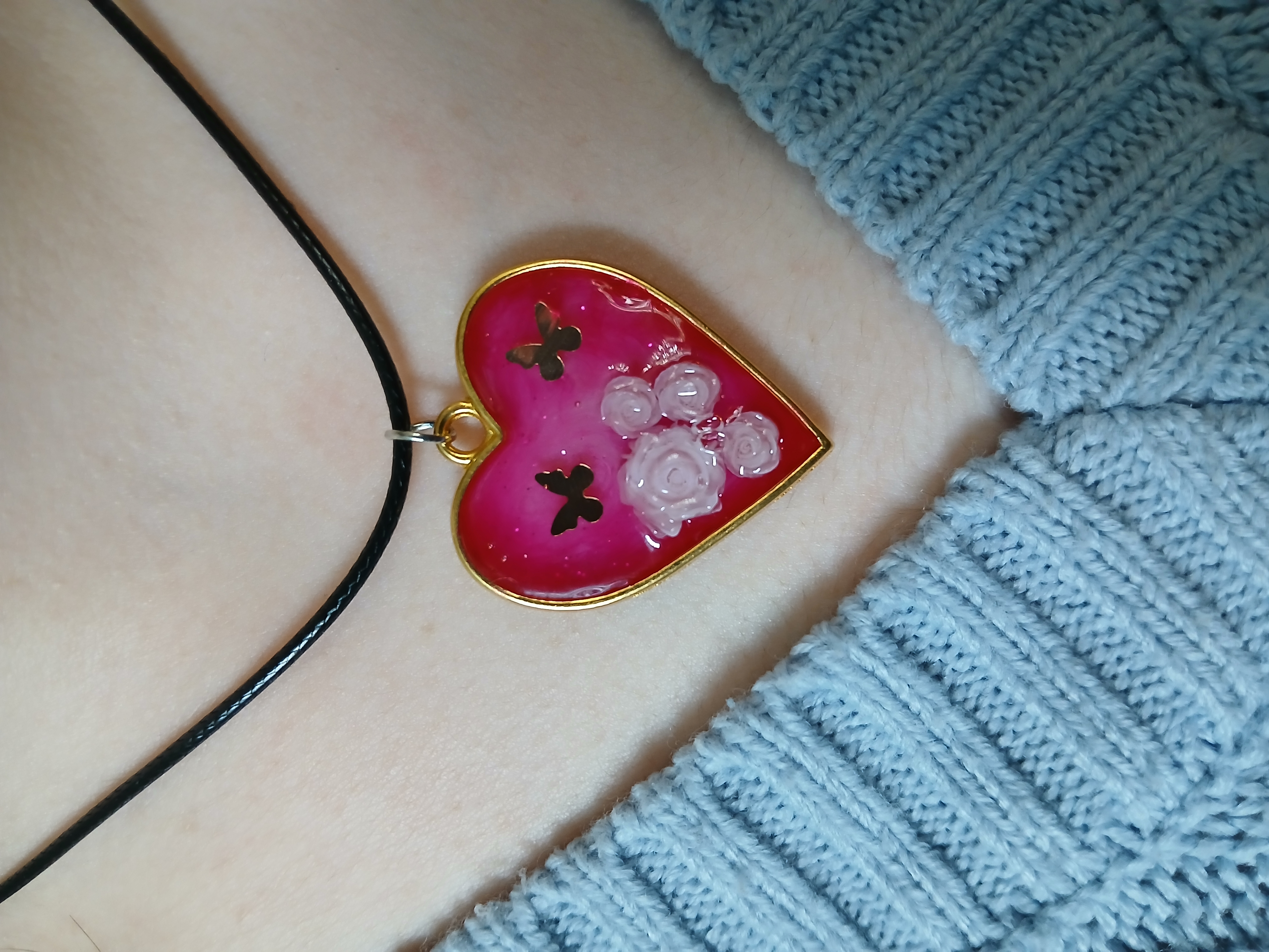 Collier pendentif cœur doré
