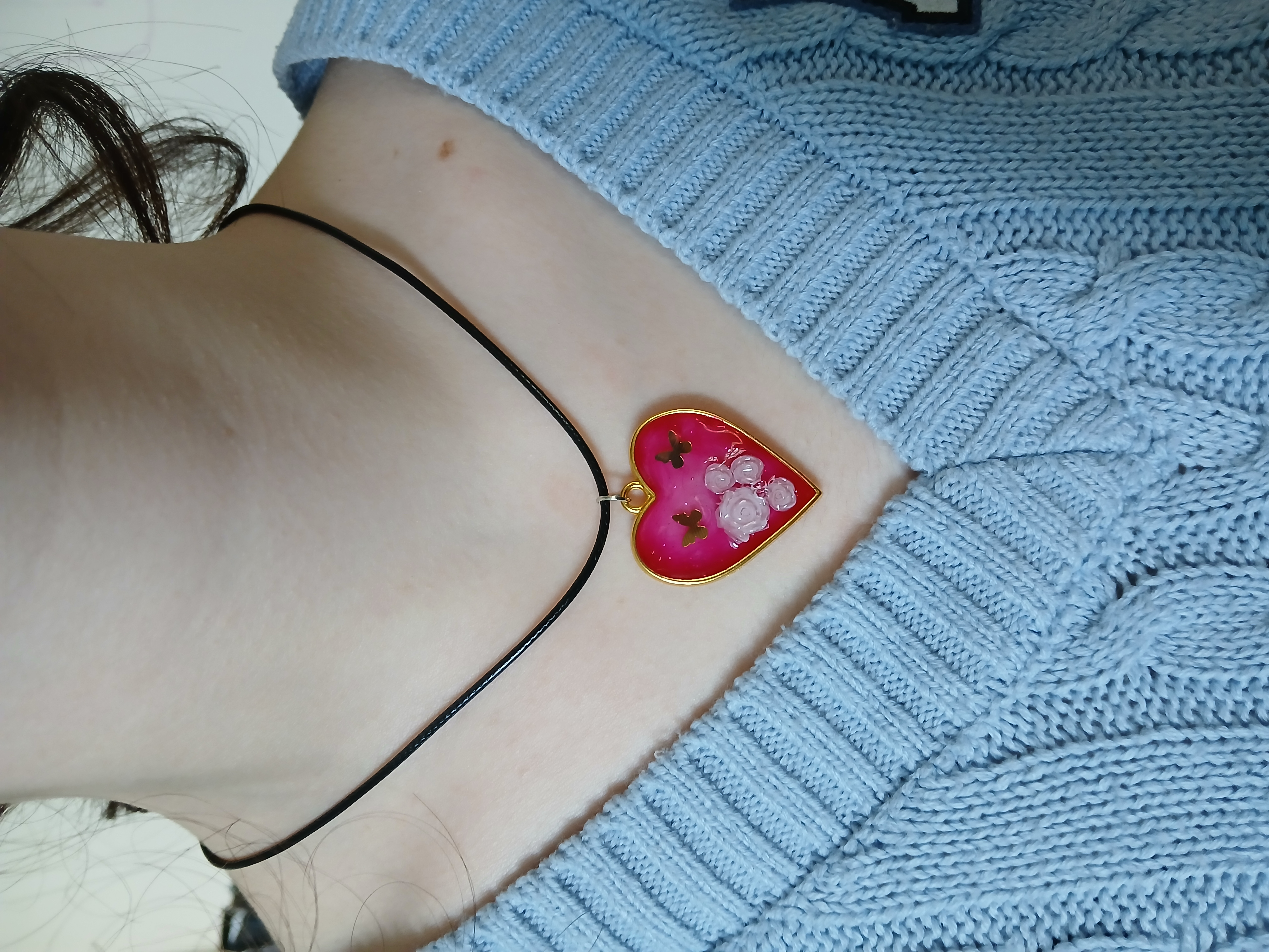 Collier pendentif cœur doré 