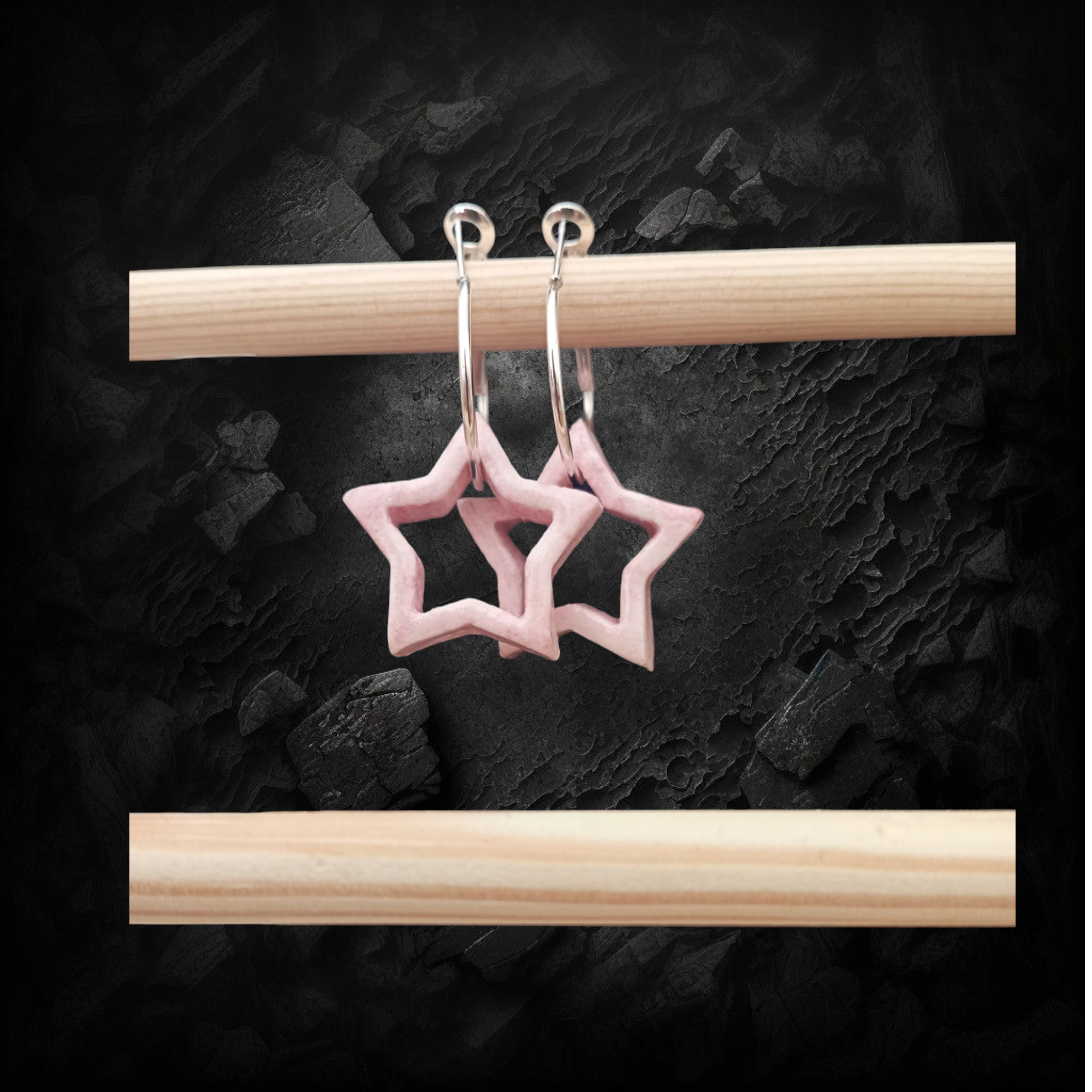 Boucles d'oreilles créoles étoile