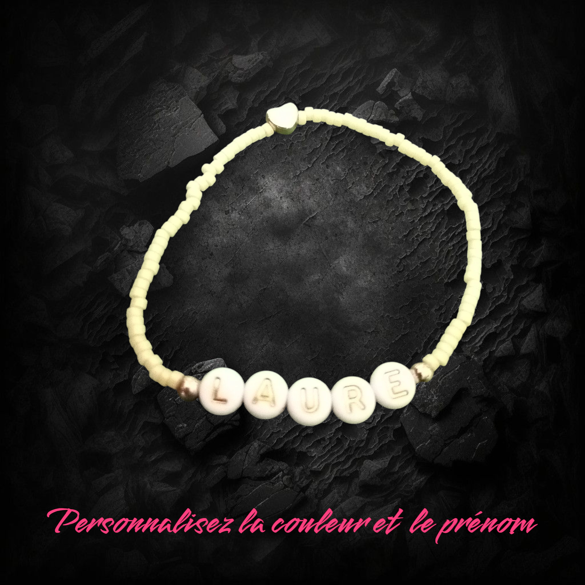 Bracelet perle de rocaille personnalisable 