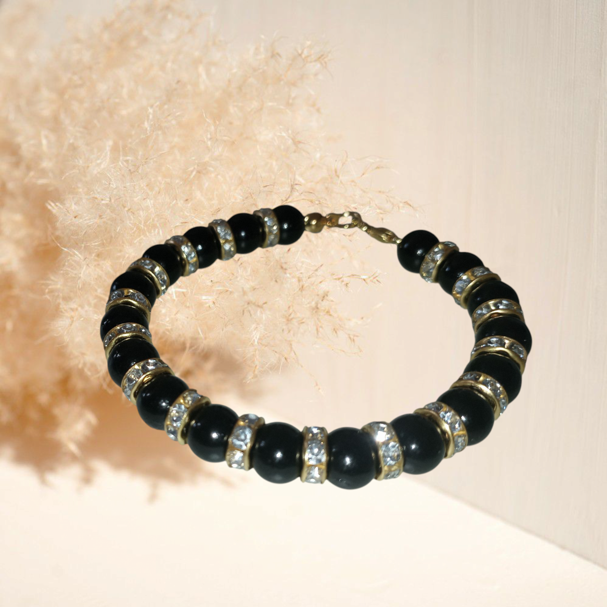 Bracelets en perles noires
