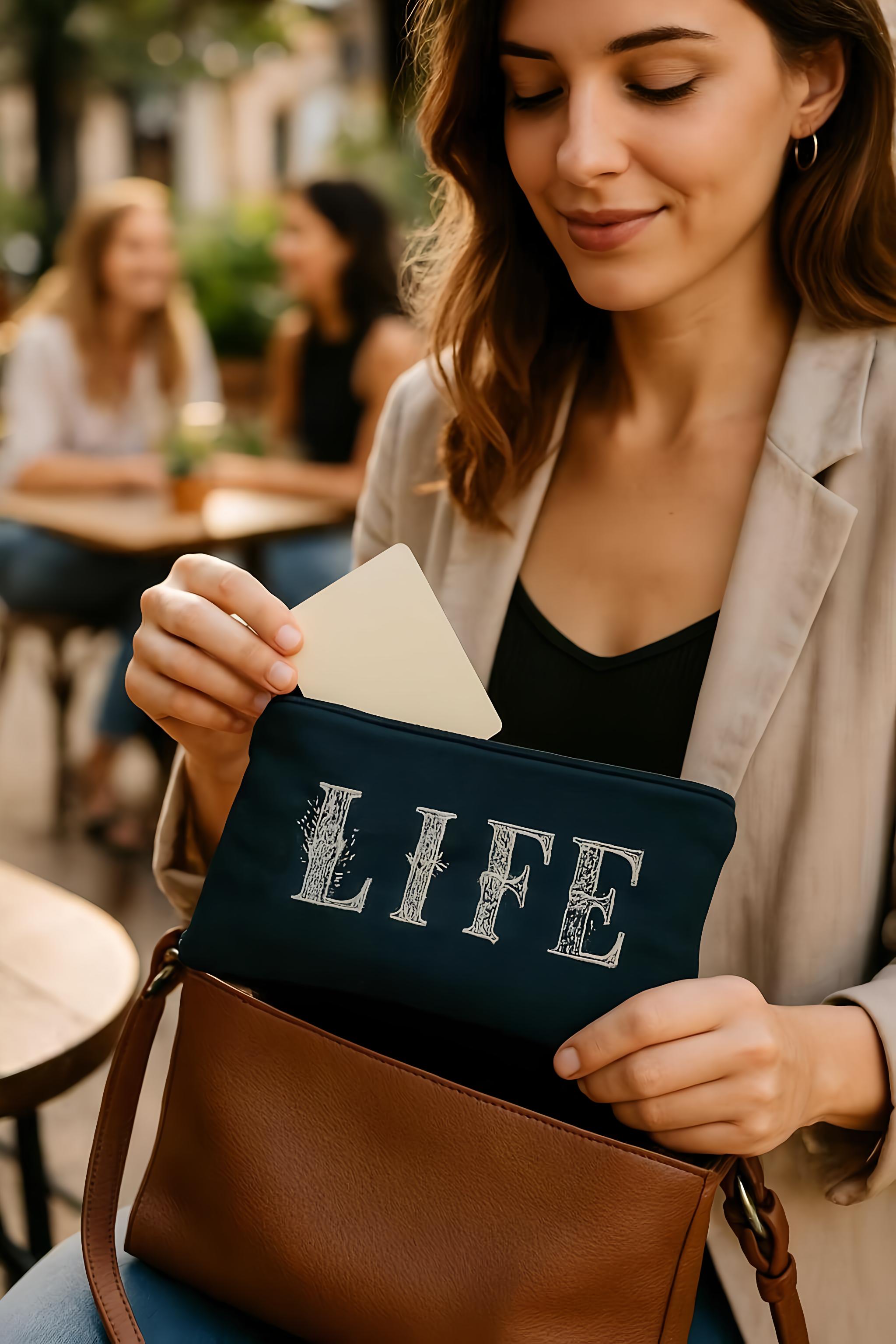 Pochette LIFE doré 