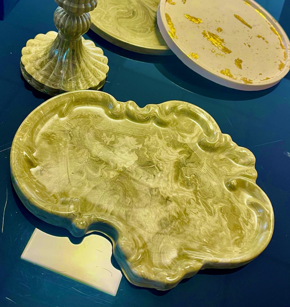 Plateau décoratif kaki