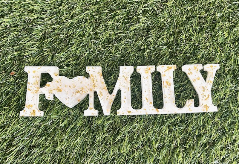 Décoration mot doré 