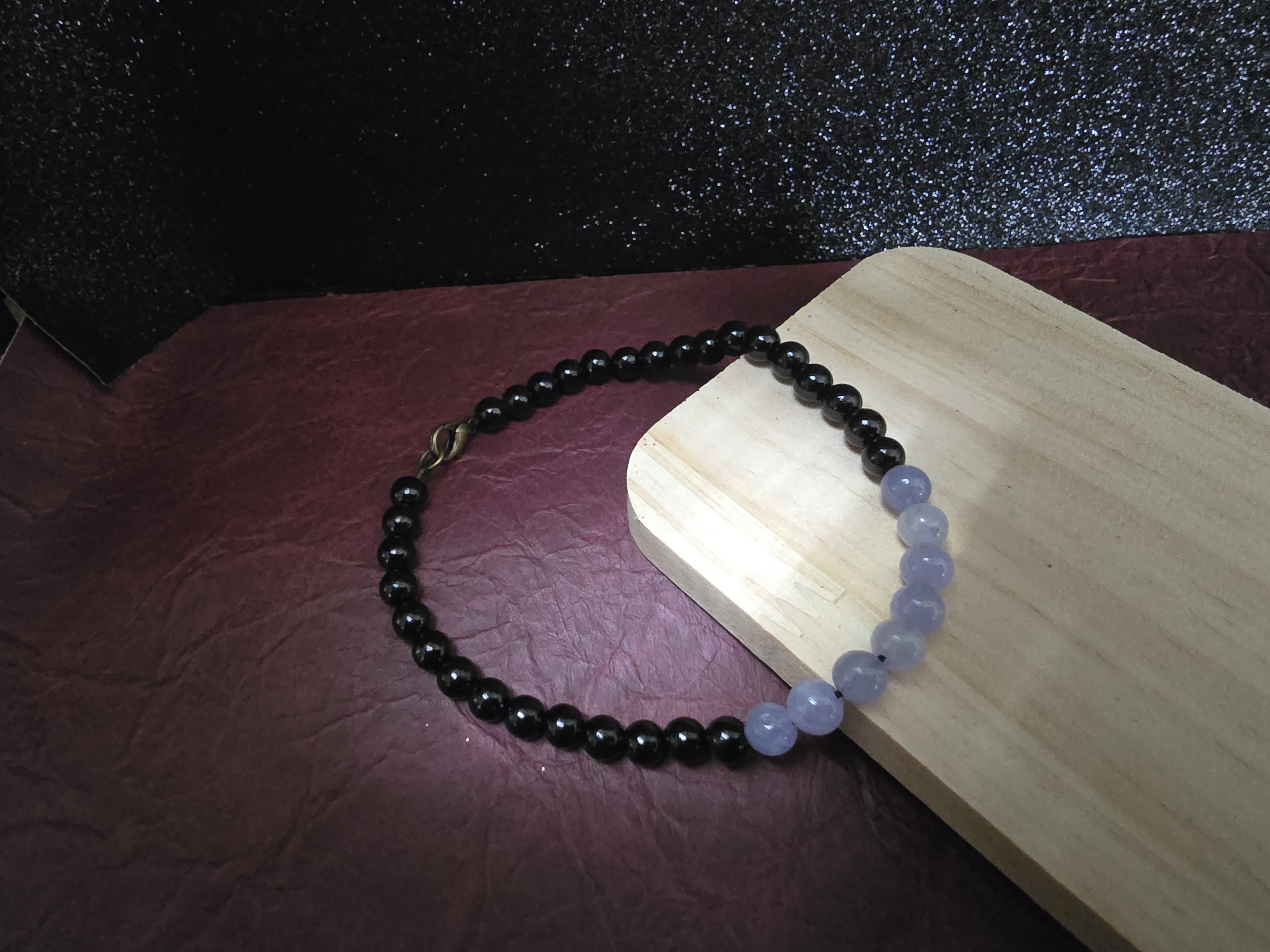 Bracelet artisanal Infinity  aigue-marine – Fait main | Atelier Foldingue