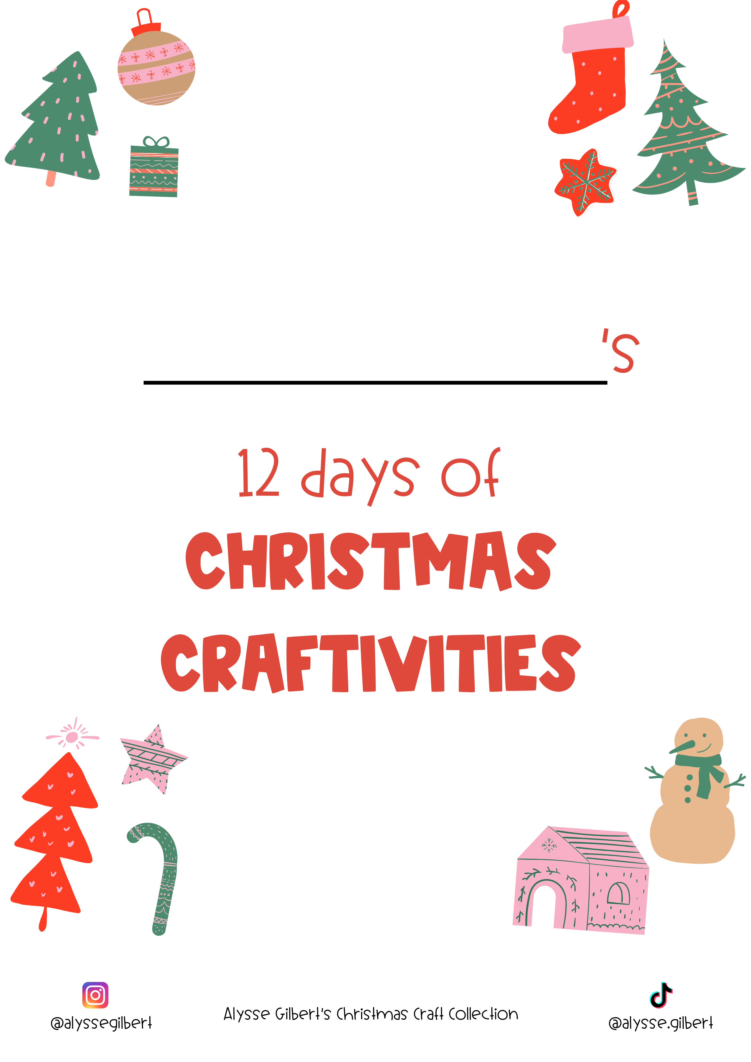 12 Days of Christmas Craftivities