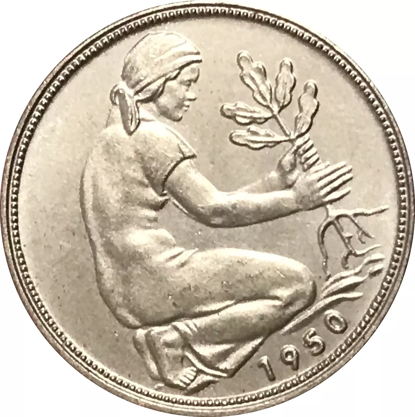 50 pfennig 1950 J  SPL