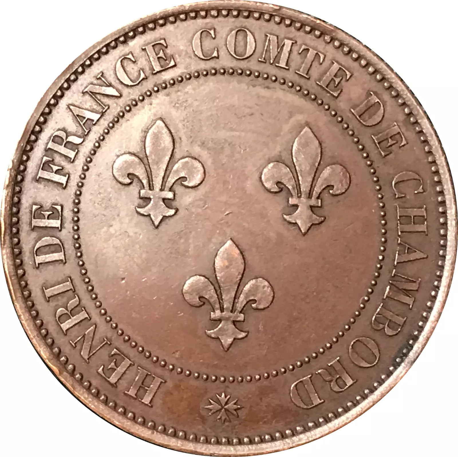 Module de 5 Francs, HENRI DE FRANCE COMTE DE CHAMBORD. Monnaie de propagande