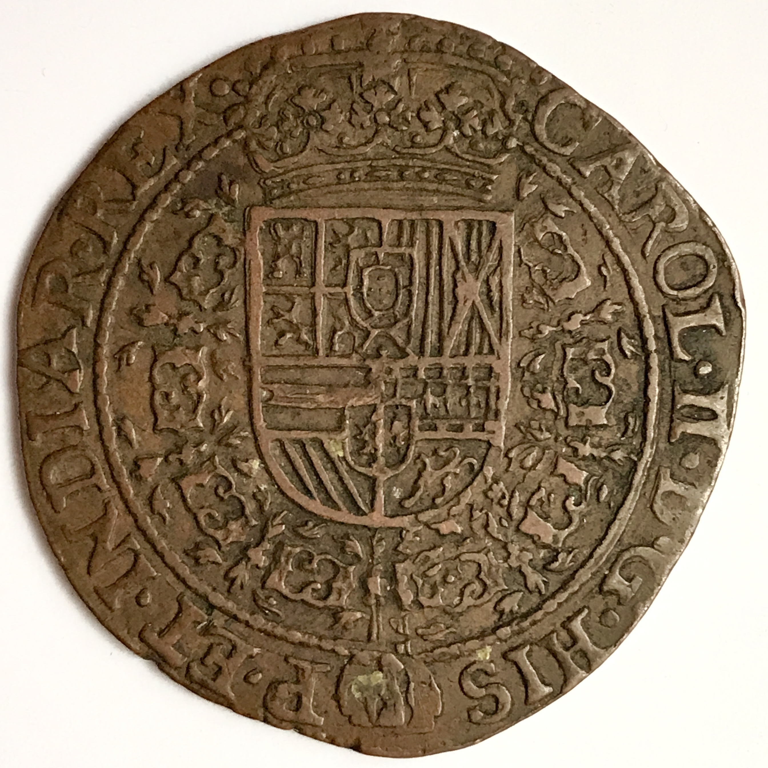 Charles II Pays-Bas espagnols Jeton Duché de Barbat 1677