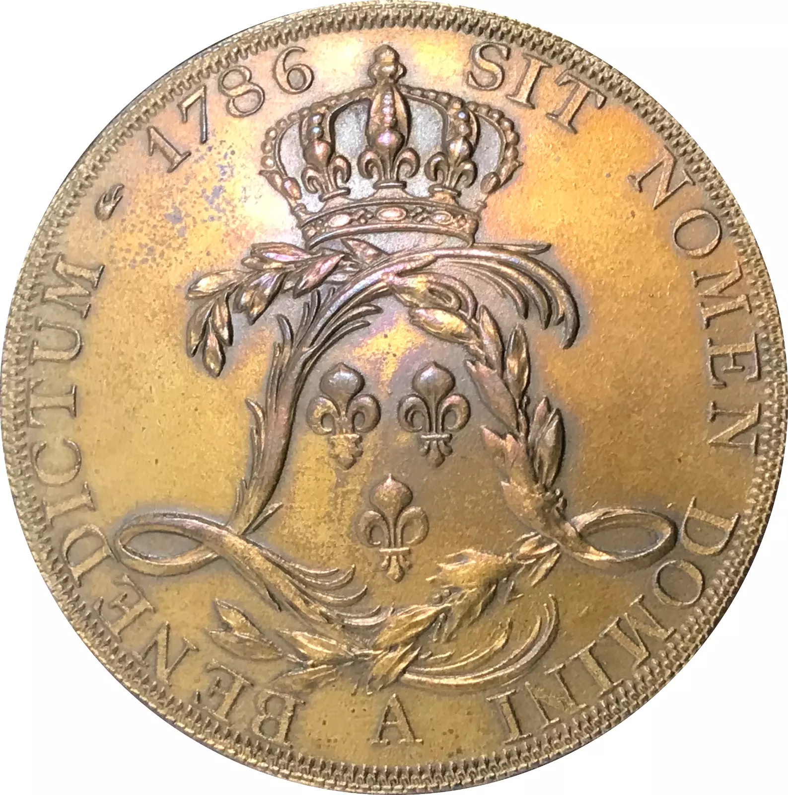 LOUIS XVI, Médaille reproduction d’un écu de Calonne N° 137/500. Superbe !