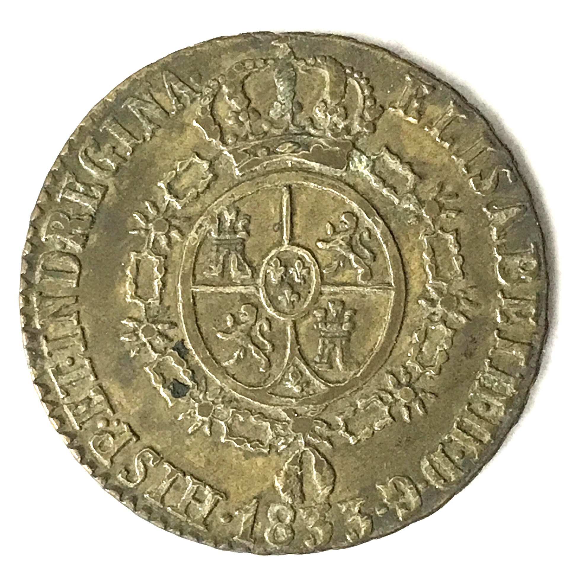 Espagne jeton de proclamation isabelle II 1833