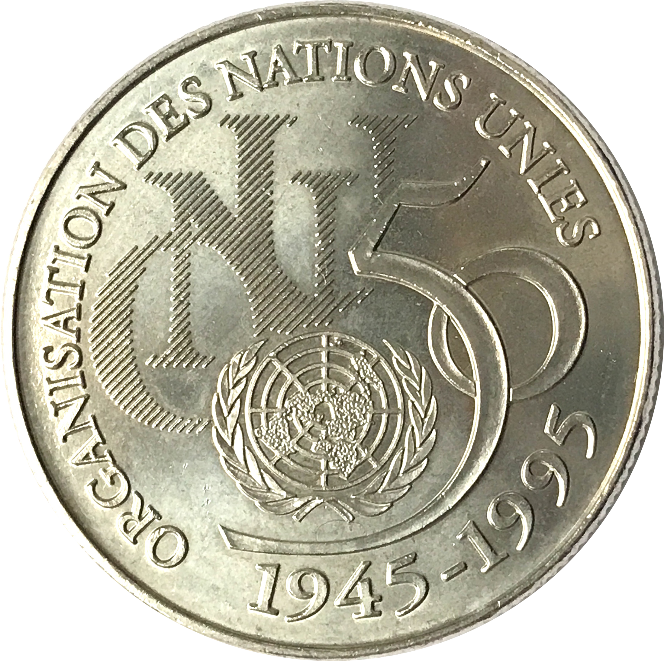 5 Francs ONU 1995 SPL+, Rare 8098 exemplaires
