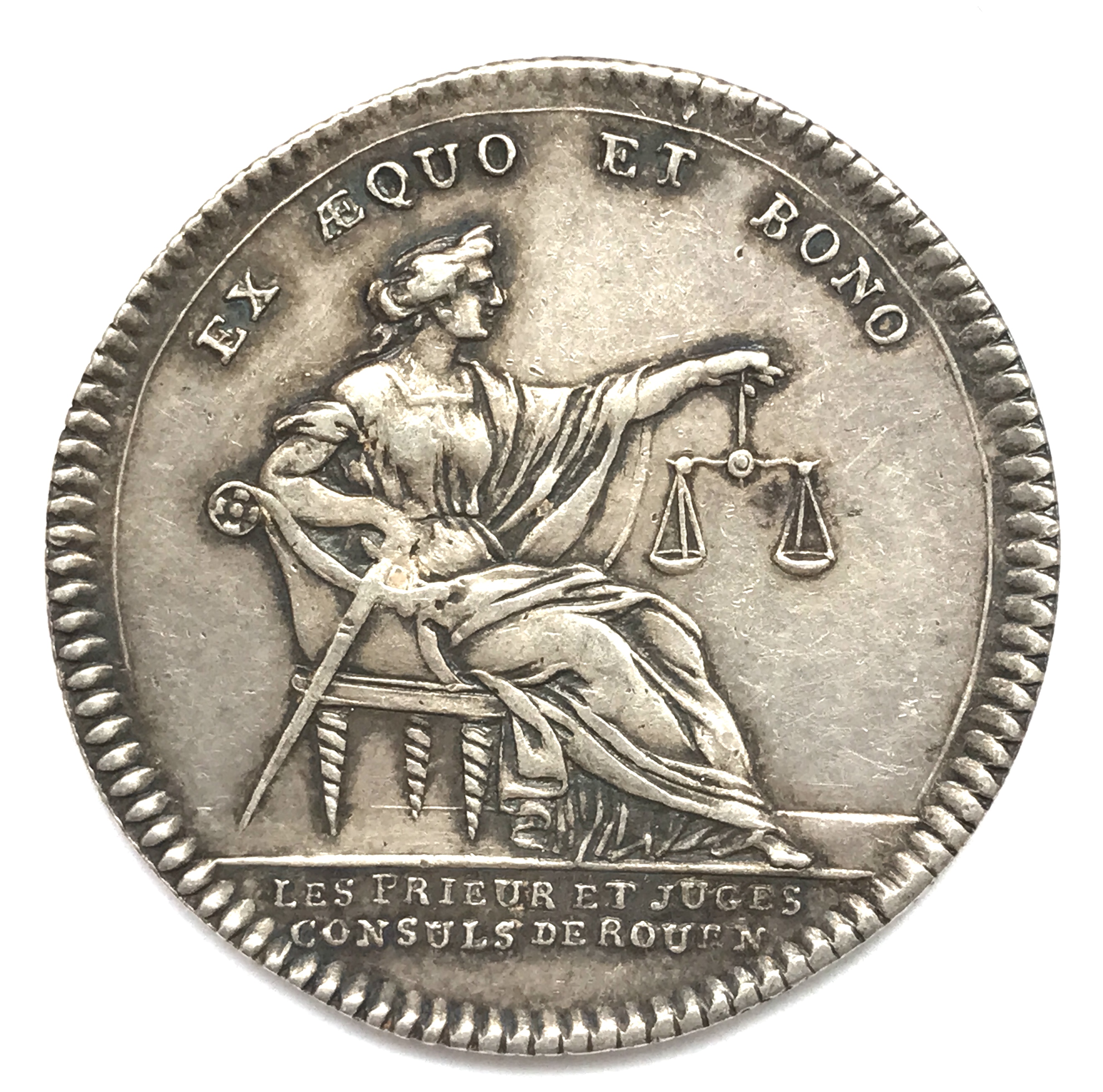 France, Jeton argent Louis XVI. Consuls et juges de Rouen ND