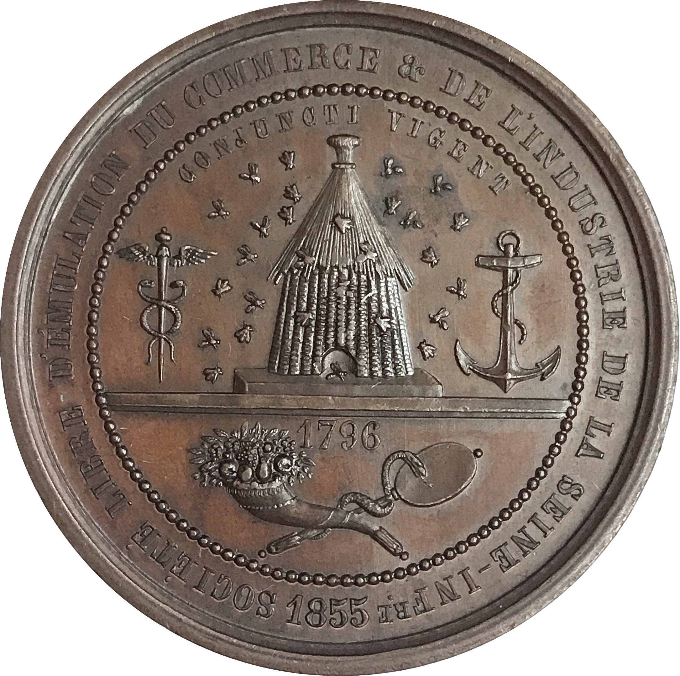 Haute Normandie, Jeton sociètè d'émulation du commerce et de l'industrie de la seine inférieure