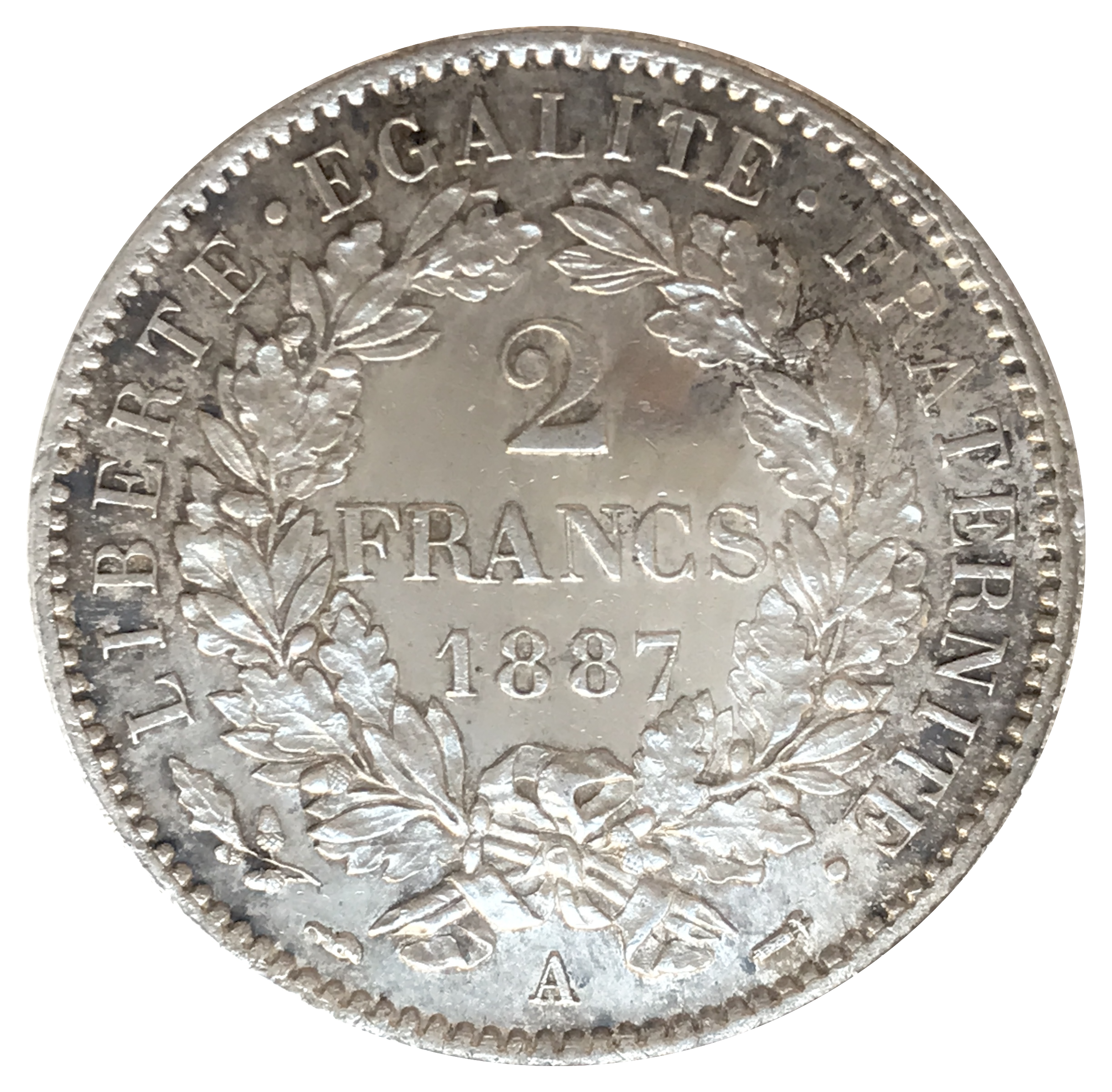 2 Franc Cérès 1857 A Paris SUP+